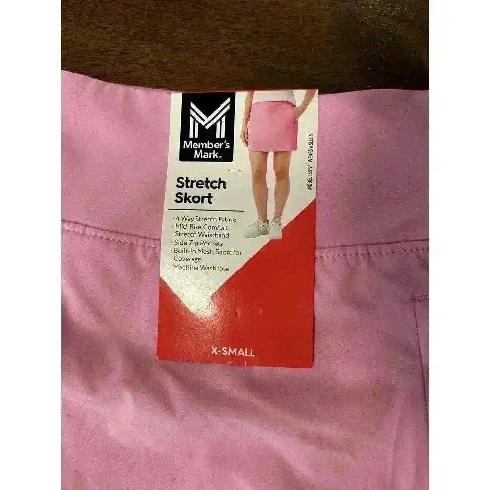 Member's‎ Mark Built-In Short Stretch Woven Active Skort Powder Pink (0160) - Picture 4 of 13